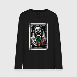Мужской лонгслив хлопок Joker's card - folie a deux