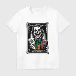 Мужская футболка хлопок Joker's card - folie a deux