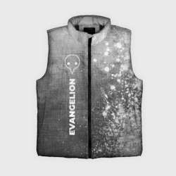 Женский жилет утепленный 3D Evangelion - grey gradient по-вертикали