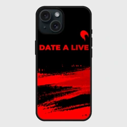 Чехол силиконовый для Apple iPhone 15 матовый Date A Live - red gradient посередине