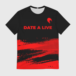 Мужская футболка 3D Date A Live - red gradient посередине