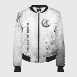 Женский бомбер 3D Angels of Death - white gradient вертикально