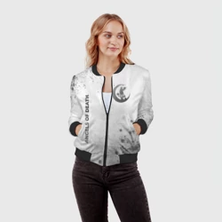 Женский бомбер 3D Angels of Death - white gradient вертикально - фото 2