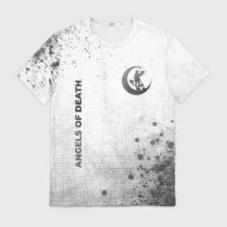 Мужская футболка 3D Angels of Death - white gradient вертикально