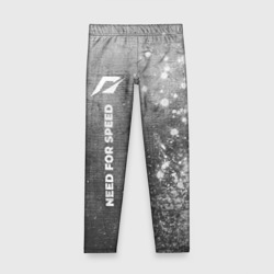 Детские леггинсы 3D Need for Speed - grey gradient по-вертикали