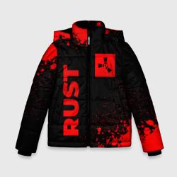 Зимняя куртка для мальчиков 3D Rust - red gradient вертикально