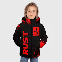 Зимняя куртка для мальчиков 3D Rust - red gradient вертикально - фото 2
