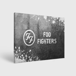 Холст прямоугольный Foo Fighters - grey gradient по-горизонтали