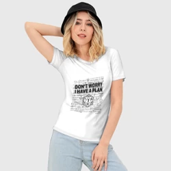 Женская футболка 3D Slim Chaotic dumb revers card - фото 2