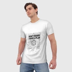 Мужская футболка 3D Chaotic dumb revers card - фото 2