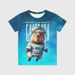 Детская футболка 3D Space capybara