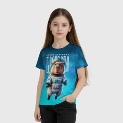 Детская футболка 3D Space capybara - фото 2