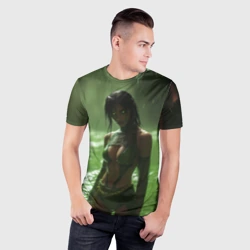 Мужская футболка 3D Slim Джейд мортал комбат - фото 2