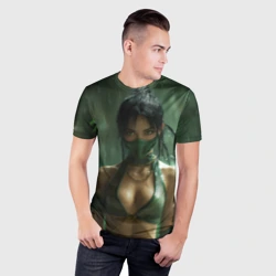 Мужская футболка 3D Slim Jade мортал комбат - фото 2