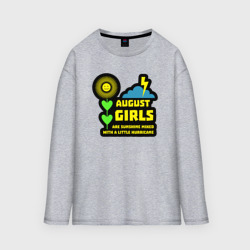 Женский лонгслив oversize хлопок Августовские девушки