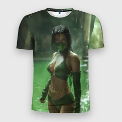 Мужская футболка 3D Slim Джейд в кислоте