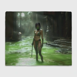 Плед 3D Джейд в кислоте мортал комбат