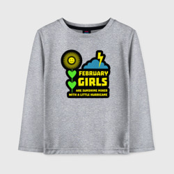 Детский лонгслив хлопок Февральские девушки