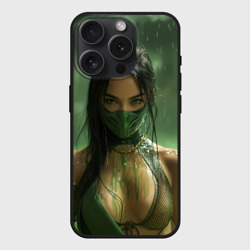 Чехол силиконовый для Apple iPhone 15 Pro матовый Джейд в кислоте Mortal Kombat
