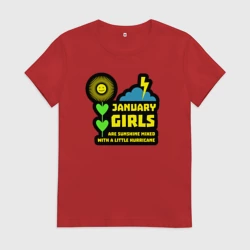 Женская футболка хлопок Январские девушки