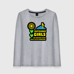 Женский лонгслив хлопок Сентябрьские девушки