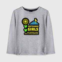 Детский лонгслив хлопок Сентябрьские девушки