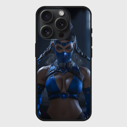 Чехол силиконовый для Apple iPhone 15 Pro матовый Китана с косичками
