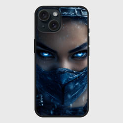 Чехол силиконовый для Apple iPhone 15 матовый Китана с ледяными глазами