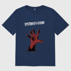 Женская футболка хлопок Oversize System of a Down toxicity