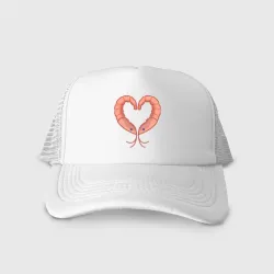 Кепка тракер с сеткой Сердечные креветыши