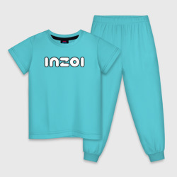 Детская пижама хлопок Inzoi белый логотип