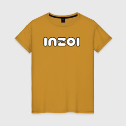Женская футболка хлопок Inzoi белый логотип