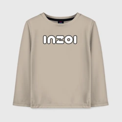 Детский лонгслив хлопок Inzoi белый логотип