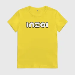 Женская футболка хлопок Inzoi белый логотип