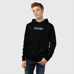 Детская толстовка хлопок Inzoi синий логотип - фото 2
