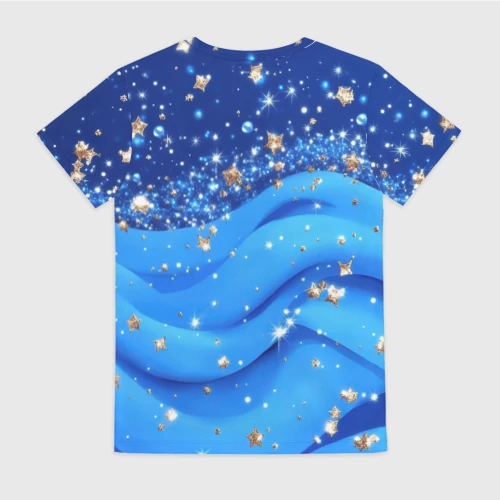 Женская футболка 3D с принтом Inzoi логотип, вид сзади #1