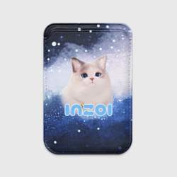 Картхолдер Magsafe магнитный Inzoi логотип с белой кошечкой 