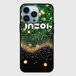 Чехол для iPhone 13 Pro Inzoi лого на черно-зеленом фоне