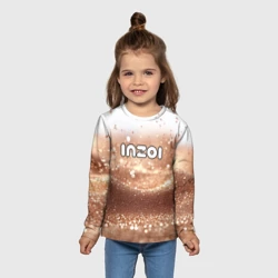 Детский лонгслив 3D Inzoi логотип на песочном фоне - фото 2