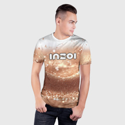 Мужская футболка 3D Slim Inzoi логотип на песочном фоне - фото 2