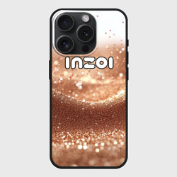 Чехол силиконовый для Apple iPhone 15 Pro матовый Inzoi логотип на песочном фоне