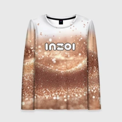 Женский лонгслив 3D Inzoi логотип на песочном фоне