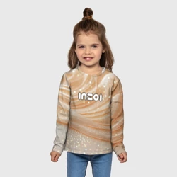 Детский лонгслив 3D Inzoi лого на блестящем фоне - фото 2