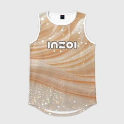 Мужская спортивная майка 3D Inzoi лого на блестящем фоне