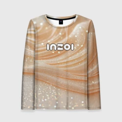 Женский лонгслив 3D Inzoi лого на блестящем фоне