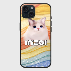 Чехол силиконовый для Apple iPhone 15 матовый Inzoi кошечка