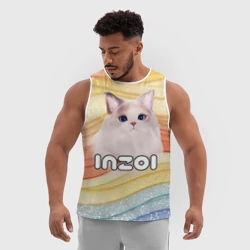 Мужская спортивная майка 3D Inzoi кошечка - фото 2