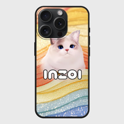 Чехол силиконовый для Apple iPhone 15 Pro матовый Inzoi кошечка