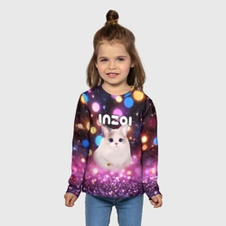 Детский лонгслив 3D Inzoi кошечка и логотип - фото 2