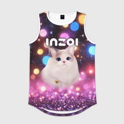 Мужская спортивная майка 3D Inzoi кошечка и логотип